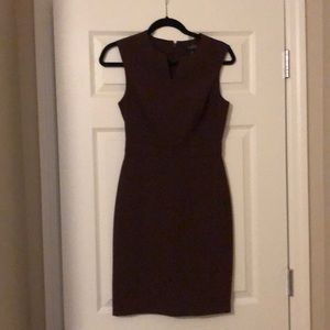 Deep burgundy sleeveless dress